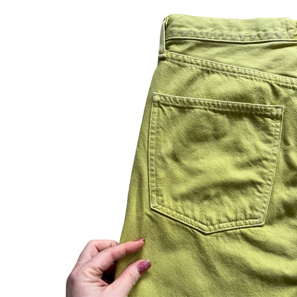 Agolde 90s Jeans Matcha Green Loose Fit Button Fly Straight Leg High Rise Sz 28 - Picture 10 of 16